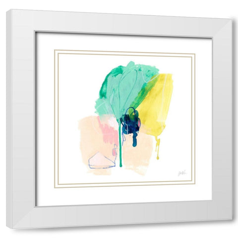 Correlary II White Modern Wood Framed Art Print with Double Matting by Vess, June Erica