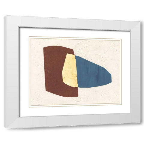 Organic Overlay I White Modern Wood Framed Art Print with Double Matting by Stramel, Renee W.