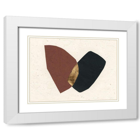 Organic Overlay II White Modern Wood Framed Art Print with Double Matting by Stramel, Renee W.