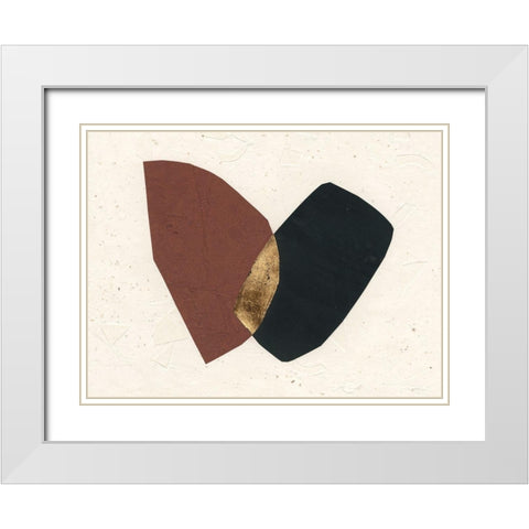 Organic Overlay II White Modern Wood Framed Art Print with Double Matting by Stramel, Renee W.