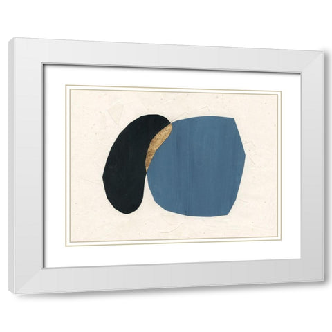 Organic Overlay III White Modern Wood Framed Art Print with Double Matting by Stramel, Renee W.