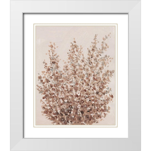 Rustic Wildflowers II White Modern Wood Framed Art Print with Double Matting by OToole, Tim