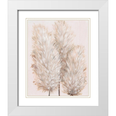 Pampas Grass IV White Modern Wood Framed Art Print with Double Matting by OToole, Tim