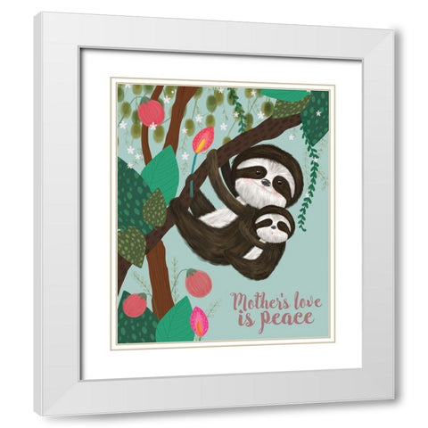 Mothers Love I White Modern Wood Framed Art Print with Double Matting by Hernandez, Larisa