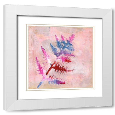 Dappled Fern II White Modern Wood Framed Art Print with Double Matting by Moore, Regina
