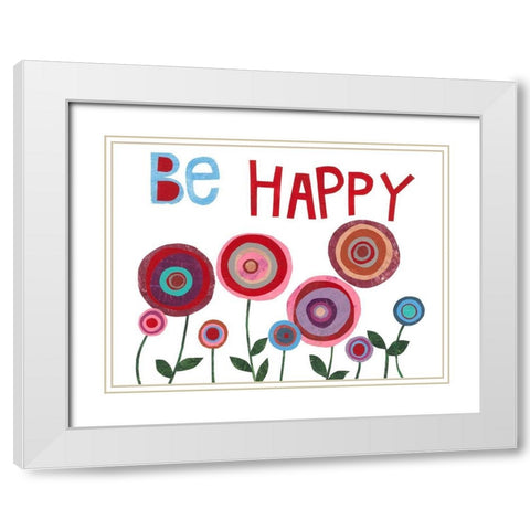 Garden Sentiment II White Modern Wood Framed Art Print with Double Matting by Moore, Regina