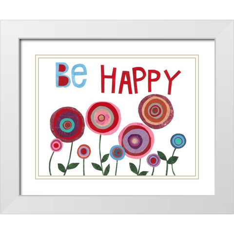 Garden Sentiment II White Modern Wood Framed Art Print with Double Matting by Moore, Regina