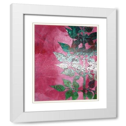 Mono Branch I White Modern Wood Framed Art Print with Double Matting by Moore, Regina