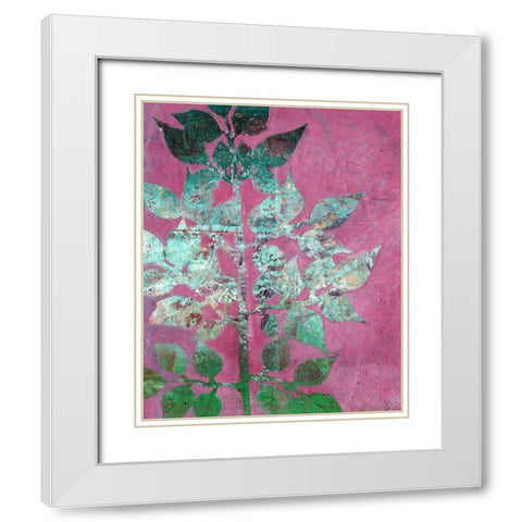 Mono Branch II White Modern Wood Framed Art Print with Double Matting by Moore, Regina