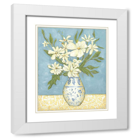 Springtime Bouquet II White Modern Wood Framed Art Print with Double Matting by Zarris, Chariklia