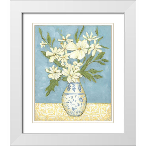 Springtime Bouquet II White Modern Wood Framed Art Print with Double Matting by Zarris, Chariklia