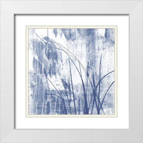 Indigo Exposure I White Modern Wood Framed Art Print with Double Matting by Goldberger, Jennifer