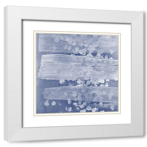 Indigo Rule IV White Modern Wood Framed Art Print with Double Matting by Meagher, Megan