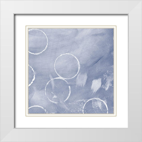 Indigo Rule V White Modern Wood Framed Art Print with Double Matting by Meagher, Megan