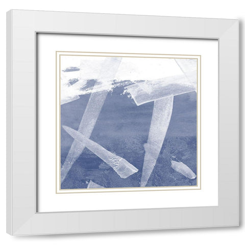 Indigo Rule VI White Modern Wood Framed Art Print with Double Matting by Meagher, Megan