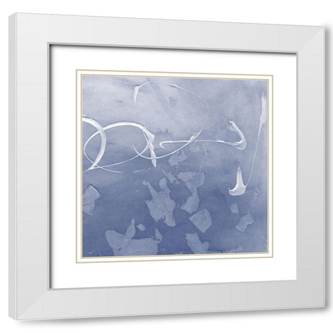 Indigo Rule VIII White Modern Wood Framed Art Print with Double Matting by Meagher, Megan