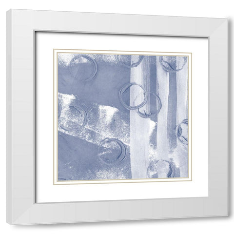 Indigo Rule IX White Modern Wood Framed Art Print with Double Matting by Meagher, Megan
