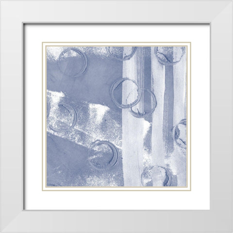 Indigo Rule IX White Modern Wood Framed Art Print with Double Matting by Meagher, Megan
