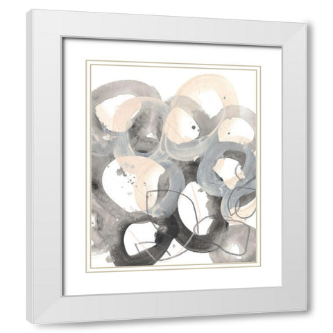 Tangled Circuit I White Modern Wood Framed Art Print with Double Matting by Vess, June Erica