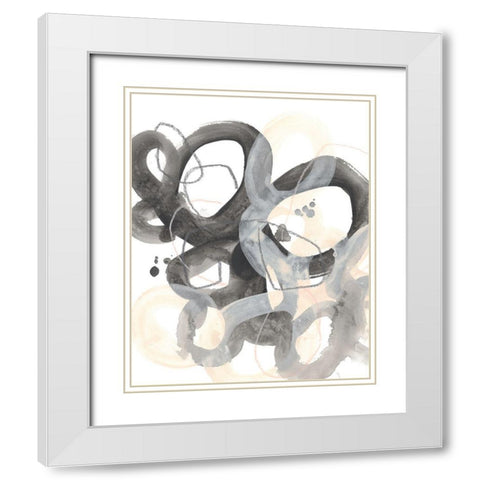 Tangled Circuit II White Modern Wood Framed Art Print with Double Matting by Vess, June Erica