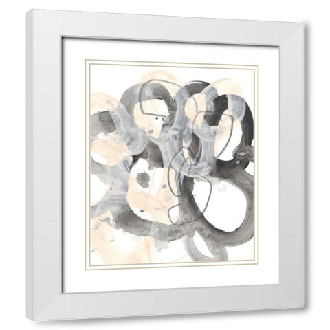 Tangled Circuit IV White Modern Wood Framed Art Print with Double Matting by Vess, June Erica