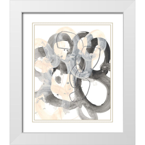 Tangled Circuit IV White Modern Wood Framed Art Print with Double Matting by Vess, June Erica