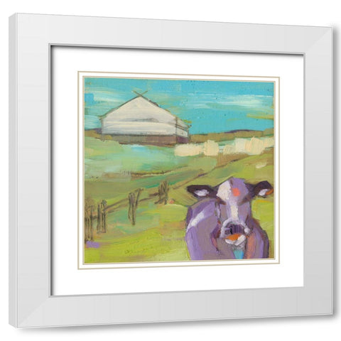 Castom White Modern Wood Framed Art Print with Double Matting by Jachimiec, Sue