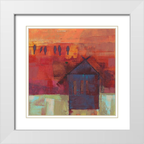 Bird Barn White Modern Wood Framed Art Print with Double Matting by Jachimiec, Sue