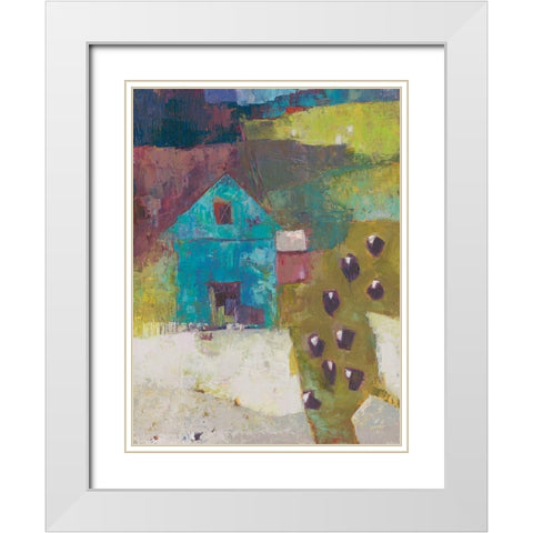 Cloverton Barn White Modern Wood Framed Art Print with Double Matting by Jachimiec, Sue