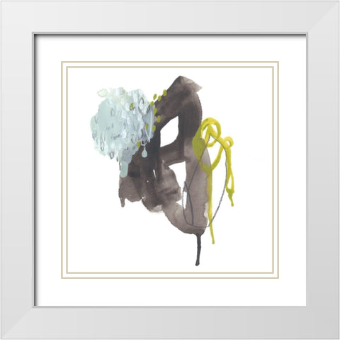 Moon Drop IV White Modern Wood Framed Art Print with Double Matting by Vess, June Erica