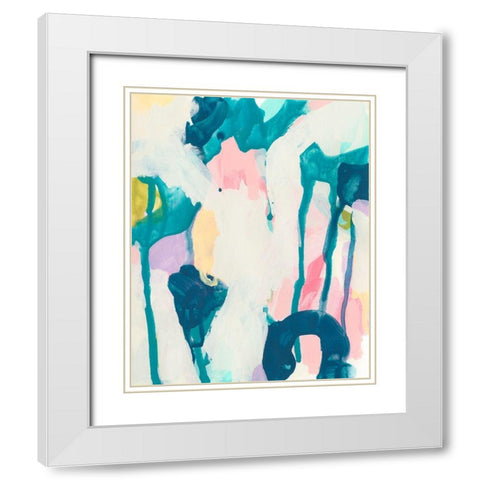 Bright Vibe II White Modern Wood Framed Art Print with Double Matting by Vess, June Erica