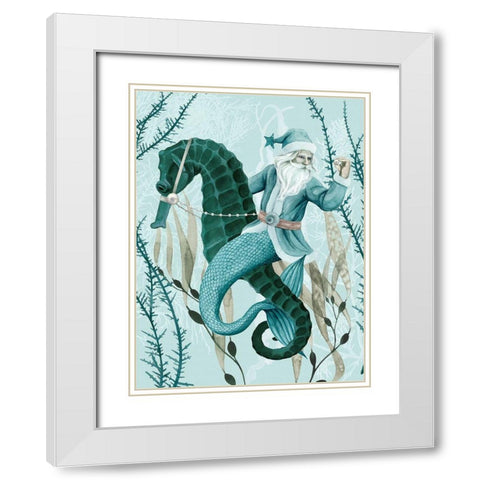 The Sea Santa II White Modern Wood Framed Art Print with Double Matting by Popp, Grace