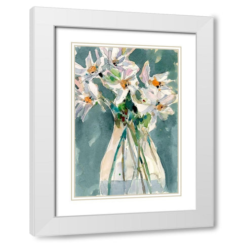 A Daisy Moment I White Modern Wood Framed Art Print with Double Matting by Dixon, Samuel