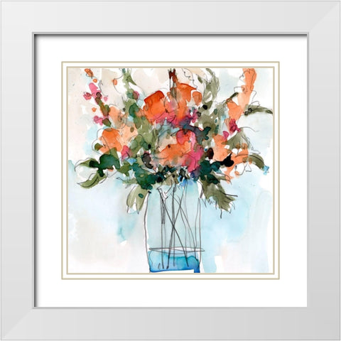 Water Garden Still Life II White Modern Wood Framed Art Print with Double Matting by Dixon, Samuel