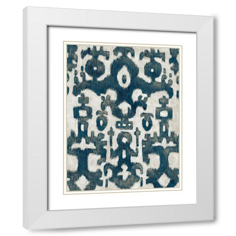 Indigo Samara I White Modern Wood Framed Art Print with Double Matting by Zarris, Chariklia