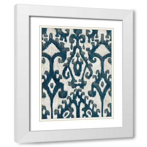 Indigo Samara II White Modern Wood Framed Art Print with Double Matting by Zarris, Chariklia