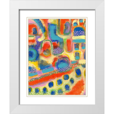 Village I White Modern Wood Framed Art Print with Double Matting by Galapon, Nikki