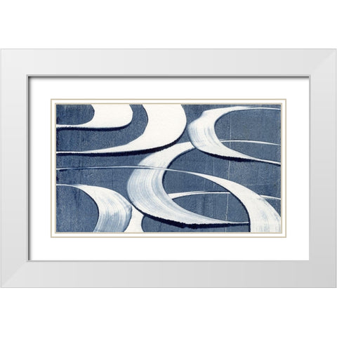 Wave Frequency I White Modern Wood Framed Art Print with Double Matting by Galapon, Nikki