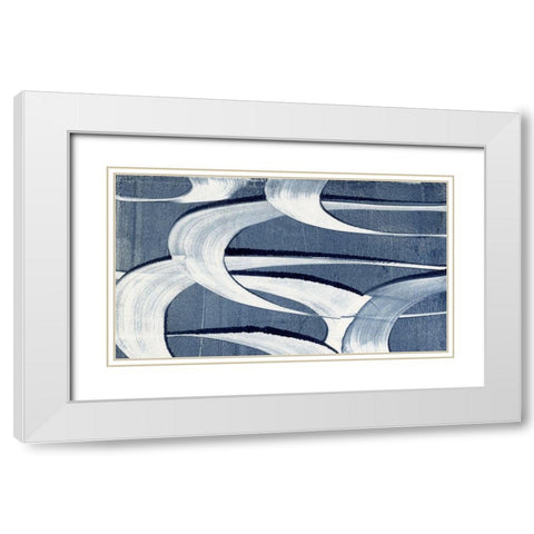 Wave Frequency II White Modern Wood Framed Art Print with Double Matting by Galapon, Nikki