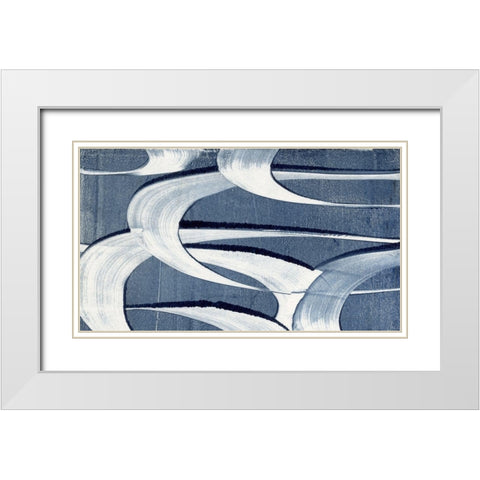 Wave Frequency II White Modern Wood Framed Art Print with Double Matting by Galapon, Nikki