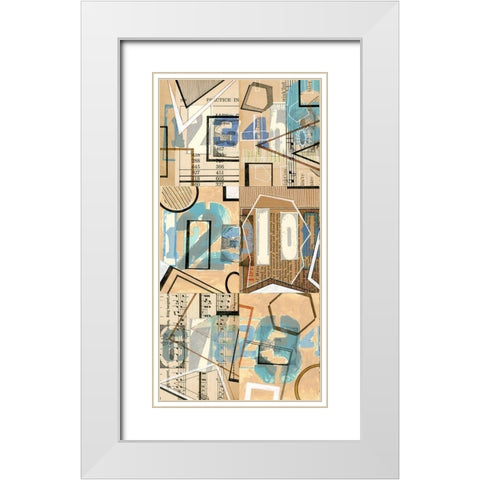 Numbers I White Modern Wood Framed Art Print with Double Matting by Galapon, Nikki