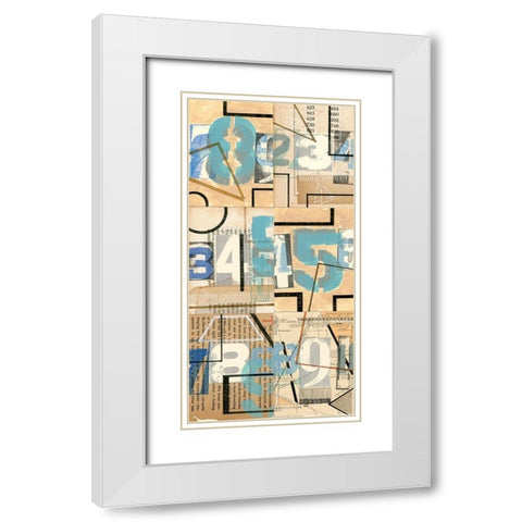 Numbers II White Modern Wood Framed Art Print with Double Matting by Galapon, Nikki