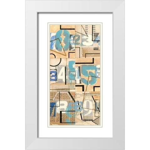 Numbers II White Modern Wood Framed Art Print with Double Matting by Galapon, Nikki