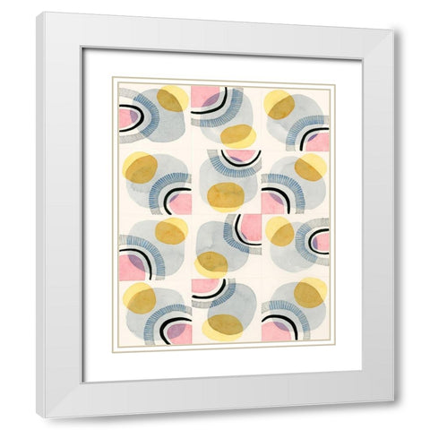 Wink White Modern Wood Framed Art Print with Double Matting by Galapon, Nikki