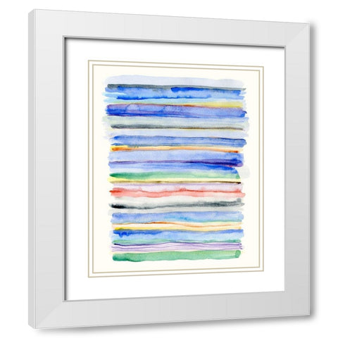 Watercolor Gradation White Modern Wood Framed Art Print with Double Matting by Galapon, Nikki