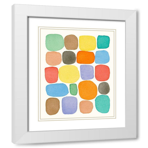 Swatches I White Modern Wood Framed Art Print with Double Matting by Galapon, Nikki