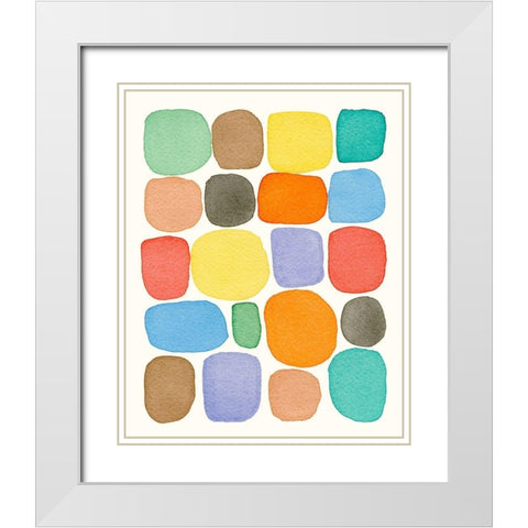 Swatches I White Modern Wood Framed Art Print with Double Matting by Galapon, Nikki