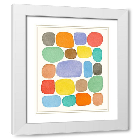 Swatches II White Modern Wood Framed Art Print with Double Matting by Galapon, Nikki