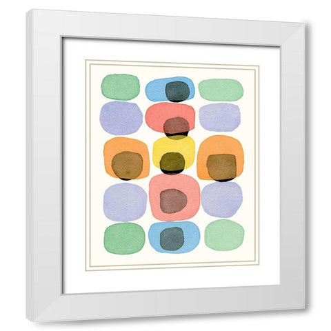 Ink Spot I White Modern Wood Framed Art Print with Double Matting by Galapon, Nikki