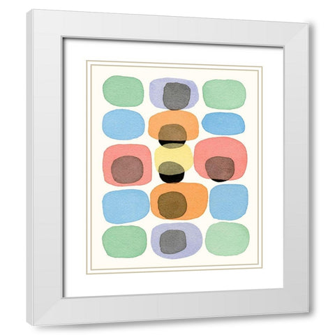 Ink Spot II White Modern Wood Framed Art Print with Double Matting by Galapon, Nikki